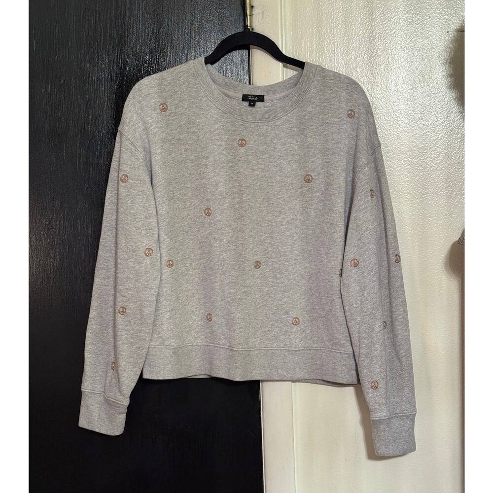 Rails Heather Gray Peace Sign Ramona Sweatshirt Women’s size Medium